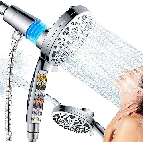 Miniatura 1 de Cabezal de ducha de mano filtrado con magnético cabezales de ducha SOMDARHK con filtro de alta presión de 10 modos con manguera de acero inoxidable