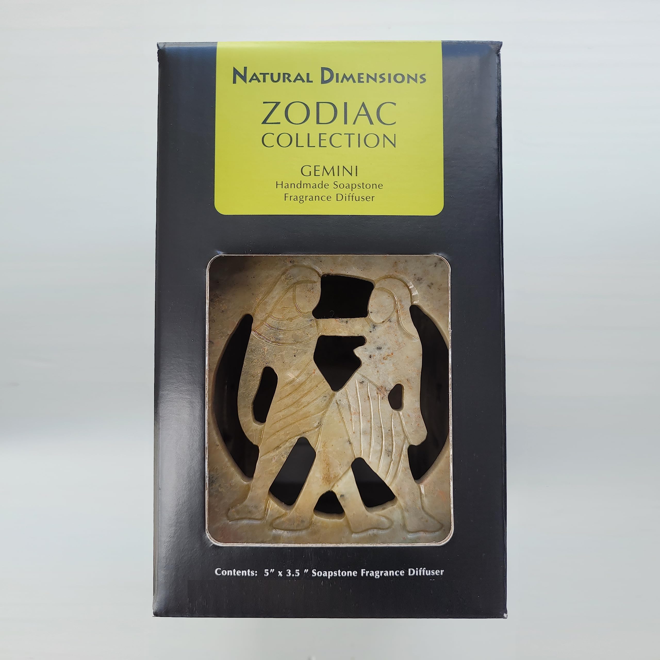 Natural DimensionsZodiac Gemini Soapstone Essential Oil Wax Melt Fragrance Diffuser Astrology Gift