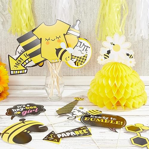Miniatura 3 de Sparkle and Bash Bumble Bee - Centro de mesa de panal (9 x 11 pulgadas, amarillo, paquete de 3)