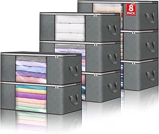 Sponsored Ad - Storage Bags 8 Pack Clothes Storage Bins Foldable Closet Organizers Storage Containers with Durable Handles...
