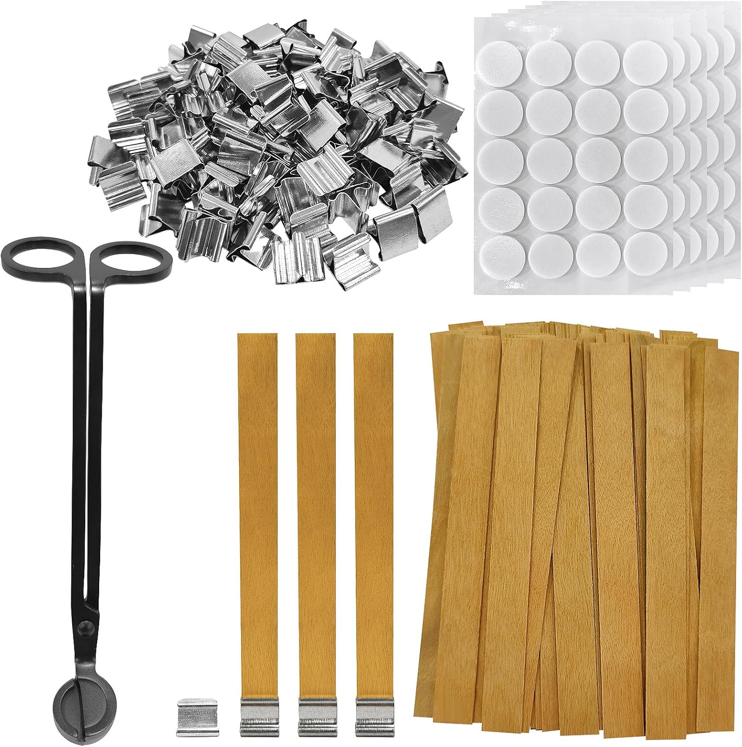 301 Pabilos de Madera para Velas con Cortador - BBzealotry