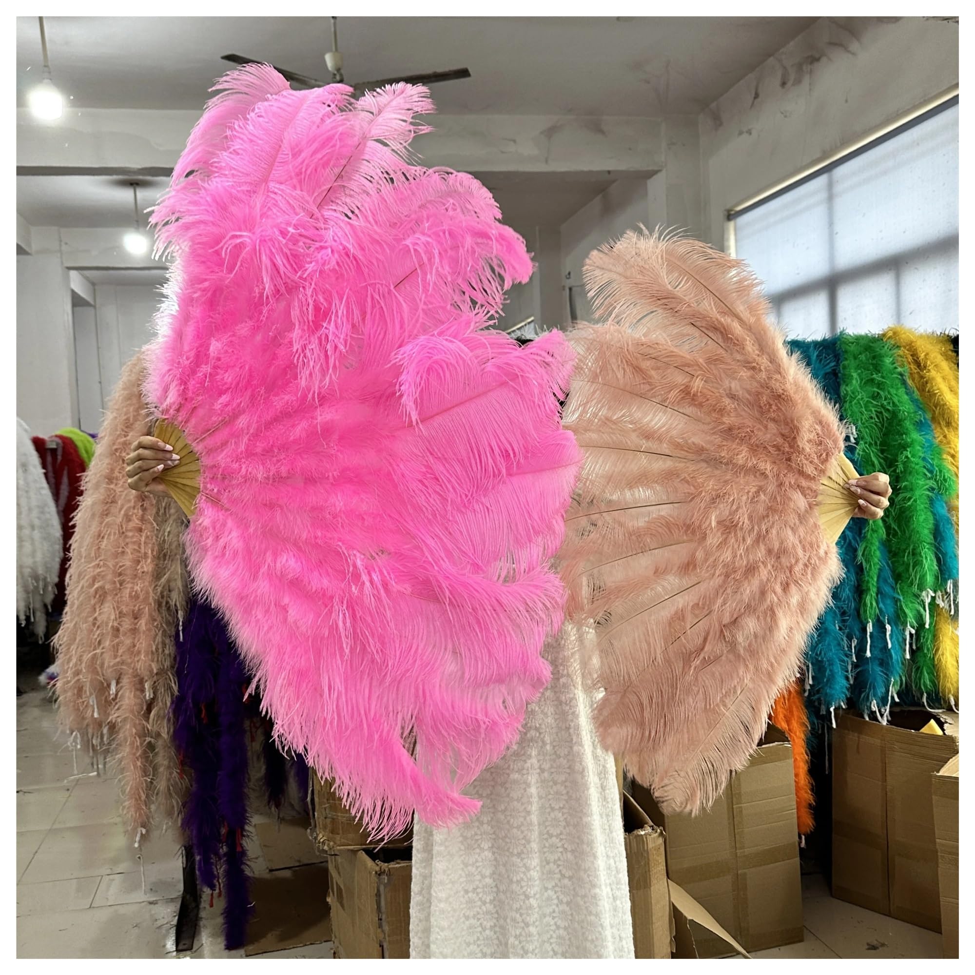 Amazon.co.jp: フェザーファン ハンドヘルド フラッパー 折りたたみ