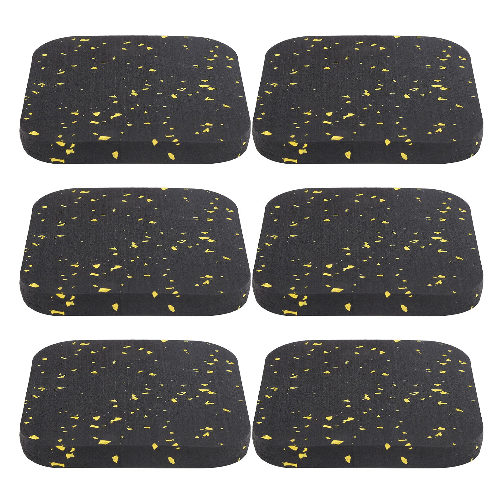 Ubersweet® Buffer Exercise Mat, Treadmill Mat Wear‑Resistant Sound Insulation Insulated Non‑Slip with Treadmill Mat for Exercise(Black and Yellow)-image-17