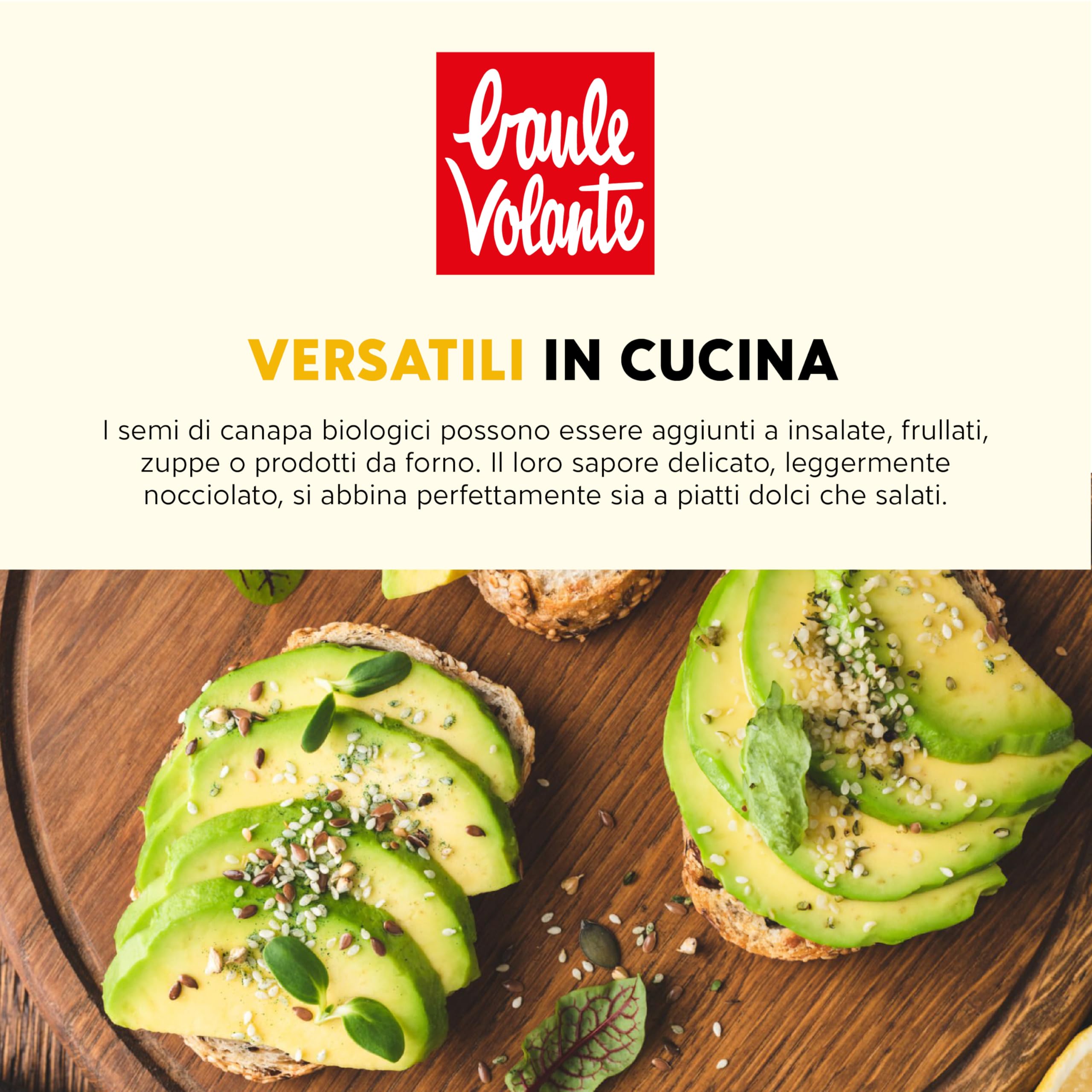 Baule Volante Semi di Canapa Decorticati – Semi di Canapa Bio - Ricco di Proteine ​​e Fibre – Ideale per Insalate e Zuppe - 200g - 4