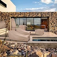 Vista 6 de ULTCOVER Funda impermeable para silla lounge de patio, funda resistente para tumbona de exterior - 68L x 30An x 30Al pulgadas