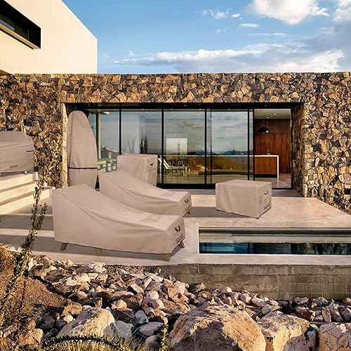 Miniatura 9 de ULTCOVER Funda impermeable para silla de patio, resistente al aire libre, 72 pulgadas de largo x 28 pulgadas de ancho x 30 pulgadas de alto