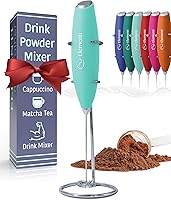 Vista 1 de Elementi Mezclador de bebidas de mano - Agitador de bebidas eléctrico para bebidas en polvo - Varita mezcladora de polvo de proteína y espumador