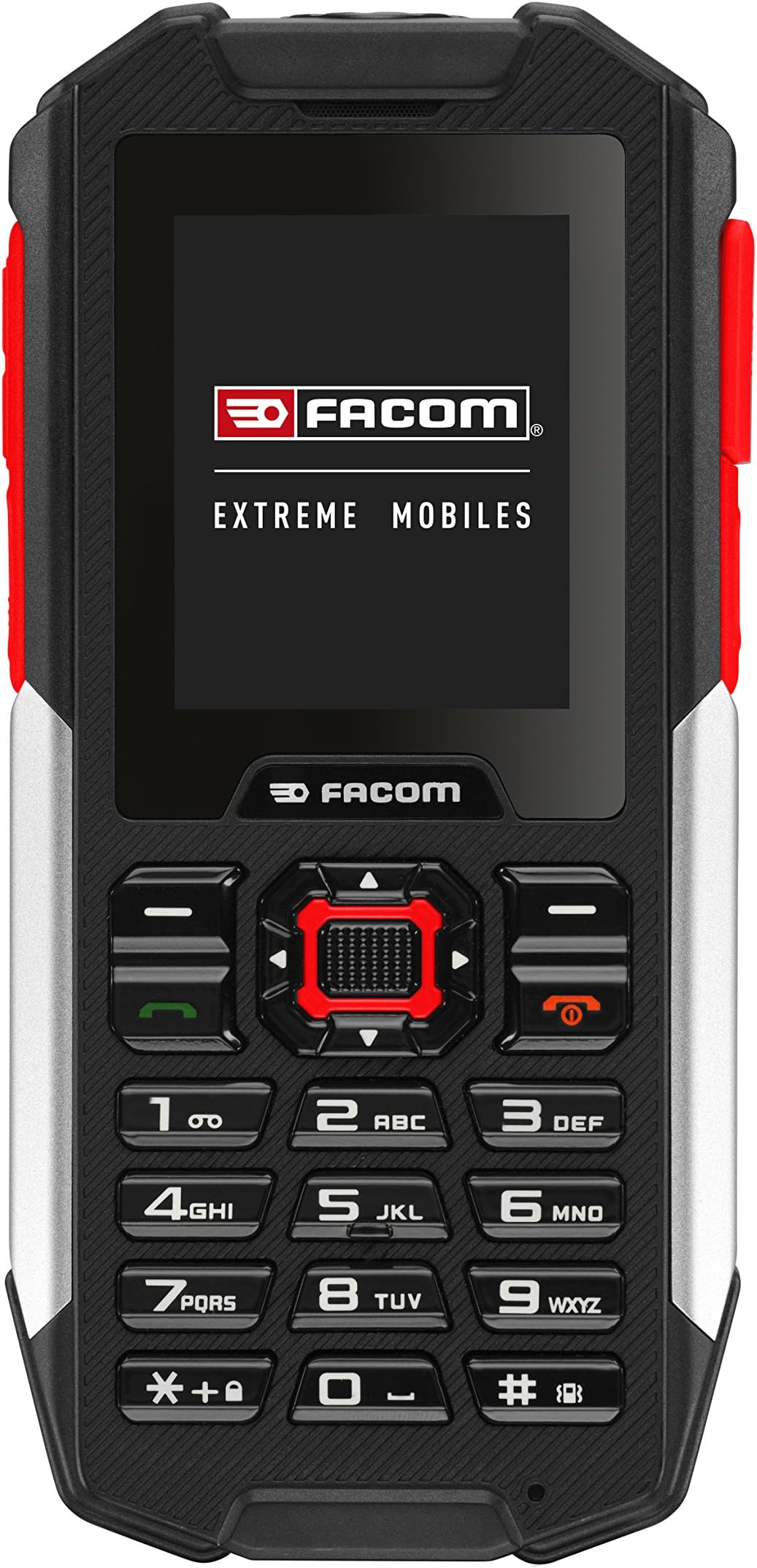 Facom F100 3G/WiFi SIM-Free Rugged Smartphone (2" - Double SIM - IP68 - Hybrid Android) Black/Red