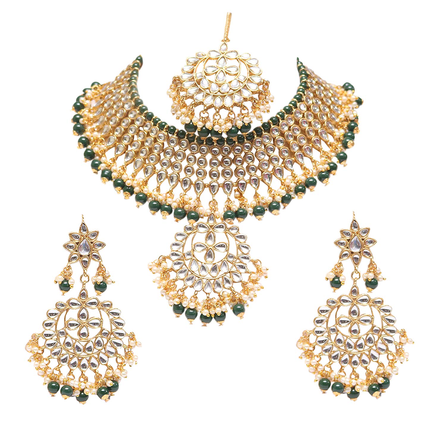 See full amazon price history chart for Swarajshop Gold Plated Green Pearls Bridal & Kundan Choker Earrings Necklace Jewellery Set For Women Swarajshop Gold Plated Green Pearls Bridal & Kundan Choker Earrings Necklace Jewellery Set For Women (B089RPJRJ8) Amazon Price History, Amazon Price Tracker