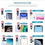 Cell Phone Camera Lens Kit,11 in 1 Universal 20x Telephoto Lens,0.63Wide Angle+15X Macro+198°Fisheye+2X Telephoto+Kaleidoscope+CPL/Starlight/Eyemask/Tripod,for Most iPhone Smartphone