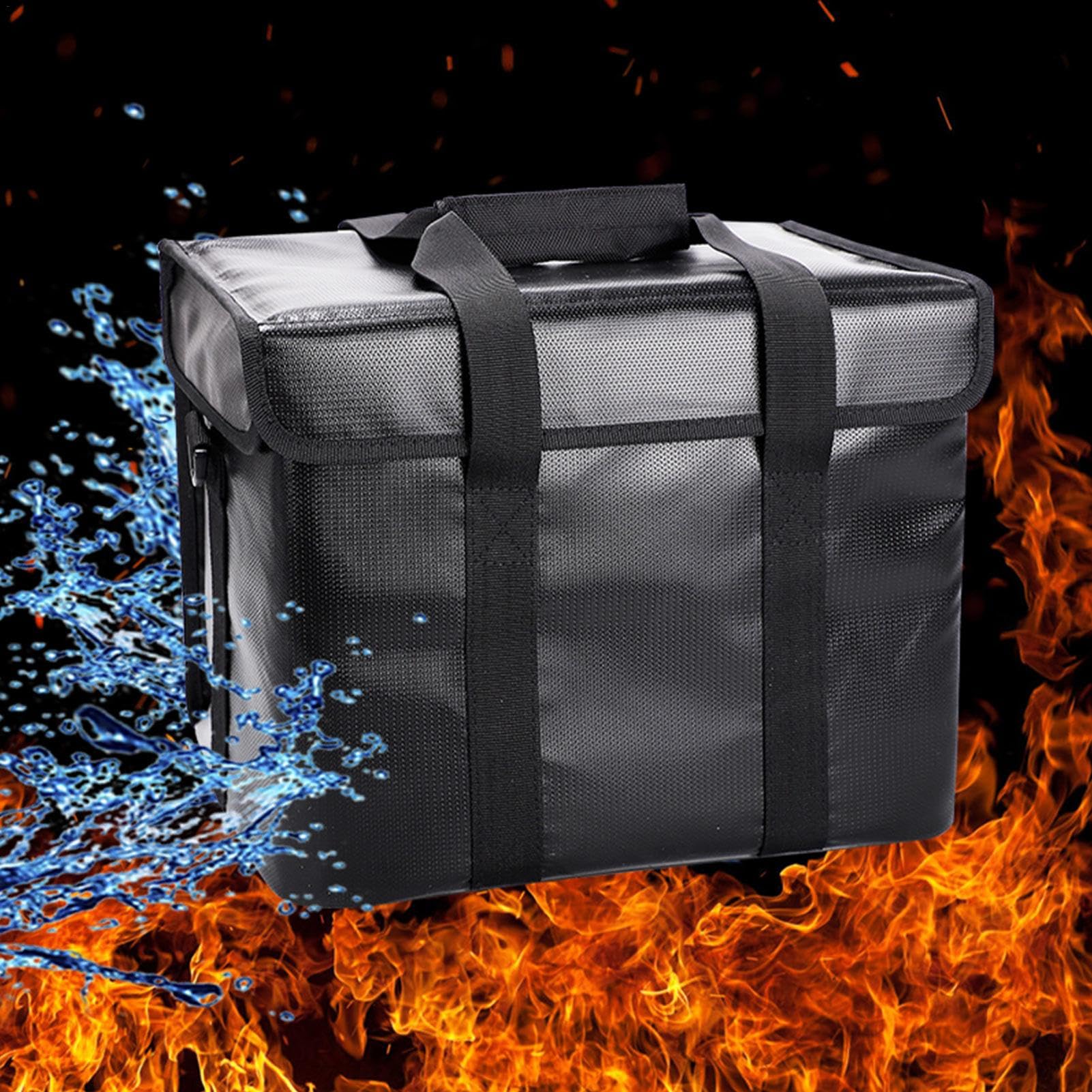 Sichere Tasche für Liipo Batterie – Sichere Liipo-Tasche, wasserdichte feuerfeste Batterie-Tasche | Sichere Aufbewahrungstasche für Liipo-Akku mit großer Kapazität mit Schultergurt, schwarzer Schutz
