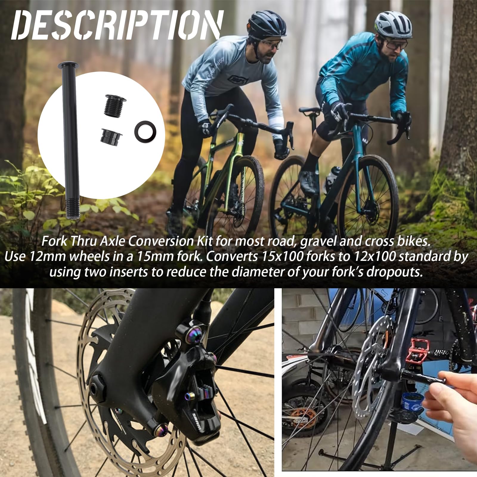 グラベルバイクの取外し品！スルーアクスルタイプの前後ホイール！ローター付き！ グラベルバイクの取外し品！スルーアクスルタイプの前後ホイール