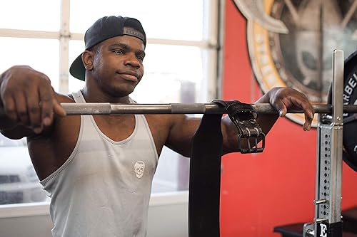 Miniatura 8 de Gymreapers Cinturón de levantamiento de pesas Cinturón de cuero profesional resistente de 0.276 in con hebilla ajustable Soporte estabilizador de