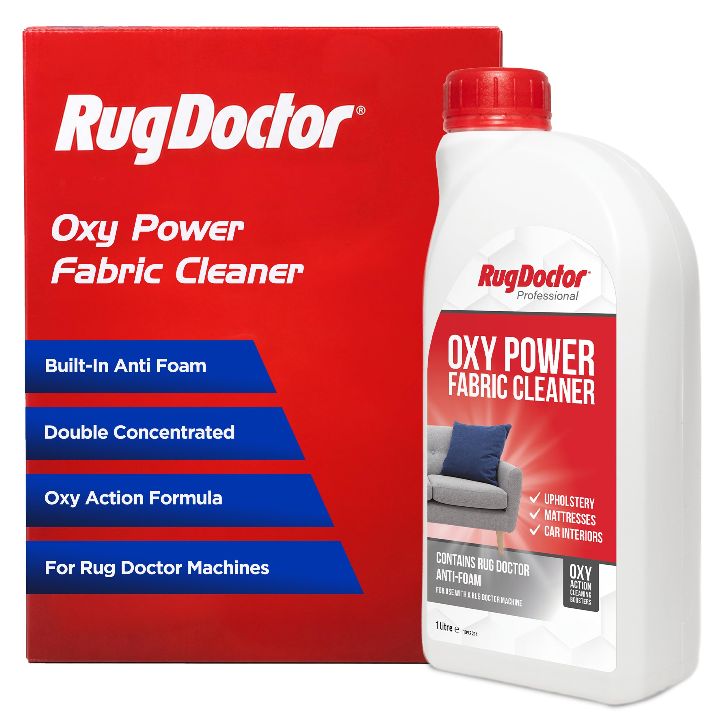 Rug Doctor Oxy Power Fabric Cleaner with Anti Foam, 1 Litre