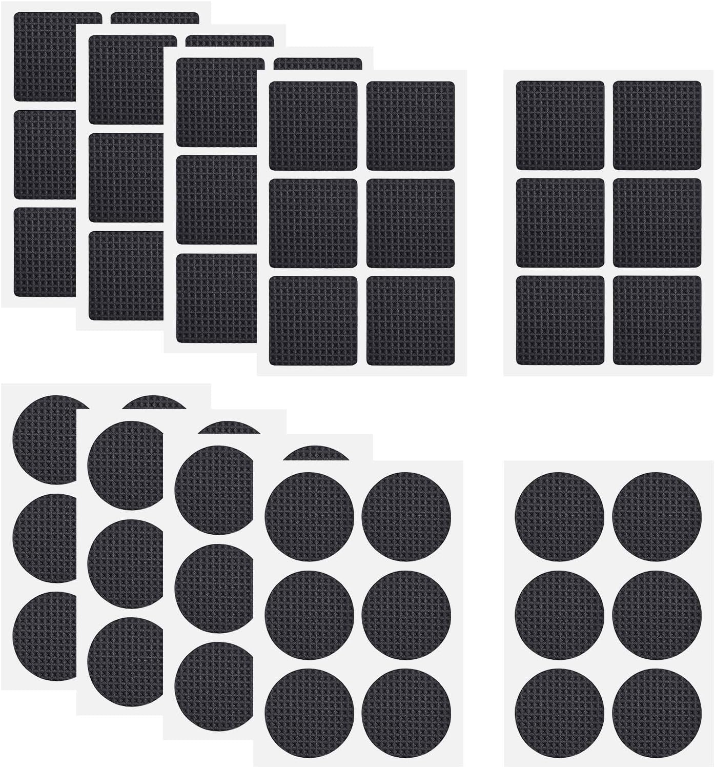 BlingKingdom 60pcs Black Non Slip Furniture Pads, Rubber Pads for
