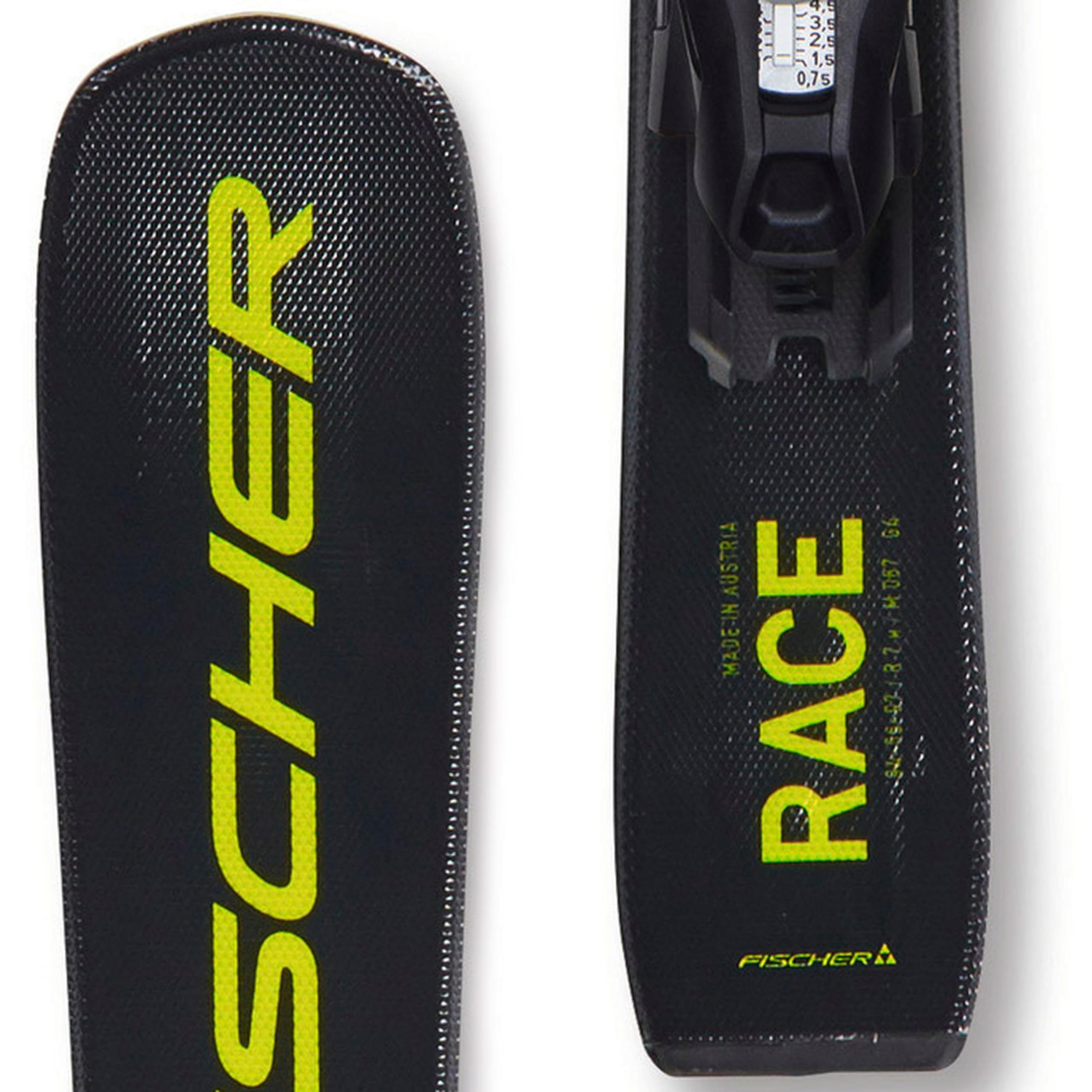 FISCHER Junior RC4 Race Durable Lightweight High-Performance Alpine Winter Sports Skis with FJ4 Bindings, 100