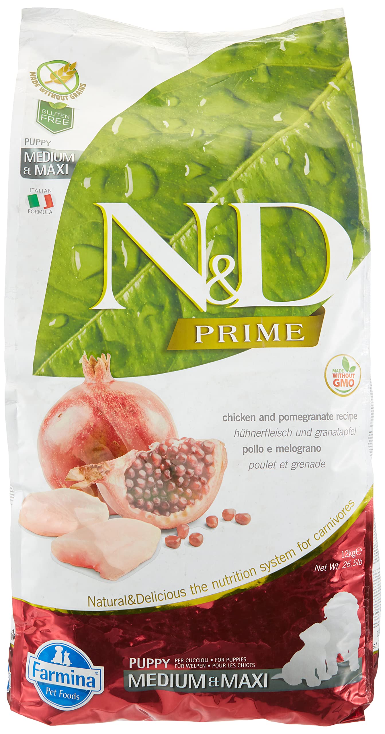 Farmina N&D Prime Dog Chicken & Pomogranate Puppy Med/Maxi 12kg