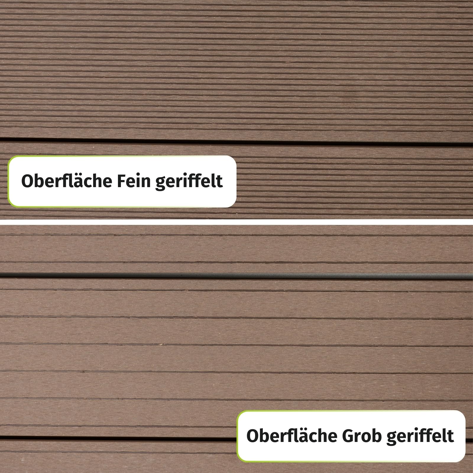 HORI WPC Terrassendielen Komplettset Hohlkammerdiele BPC Aktion Komplettbausatz Inkl. Unterkonstruktion & Clips Wetterfest pflegeleicht Fläche: 16 m² - 400 cm Dielenlänge - Braun