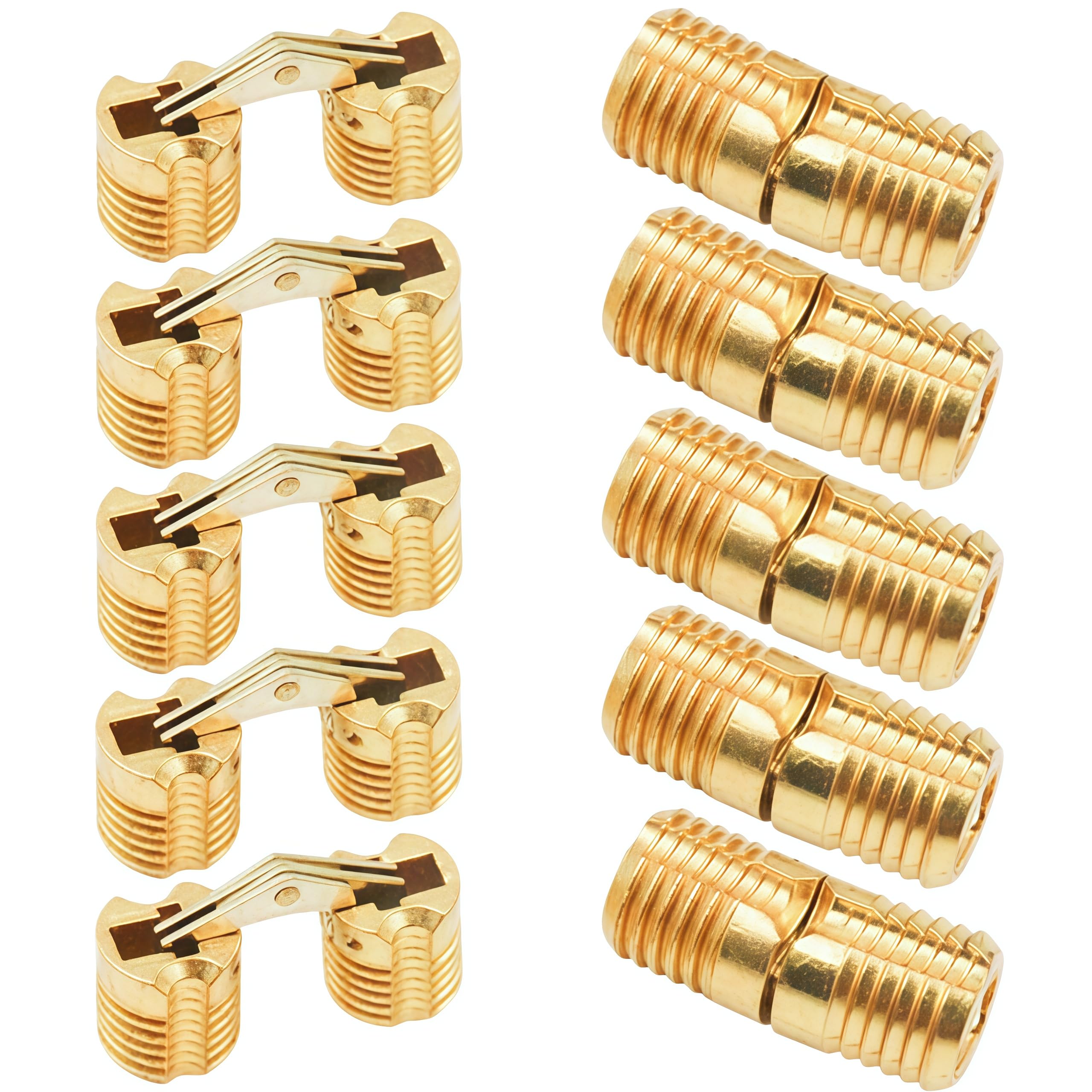Vbnexyr Regular Hinges 10 Pack Alloy 180 Degree Folding Concealed Hinges Suitable For Mini Jewelry Boxes Music Boxes Diy Woodworking Projects 0.47 Inches