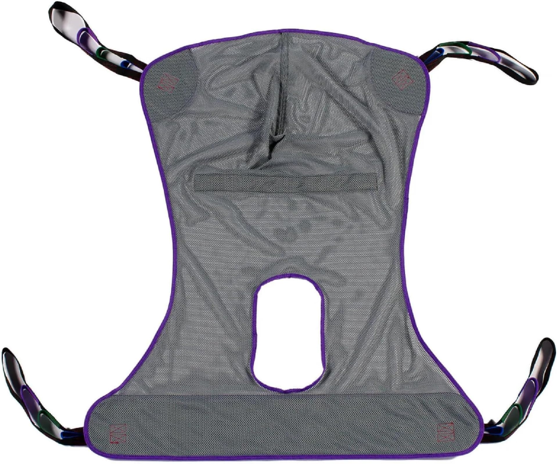Patient Aid Full Body Mesh Commode Patient Lift Sling, 200 to 350 lbs Weight Capacity (Large)