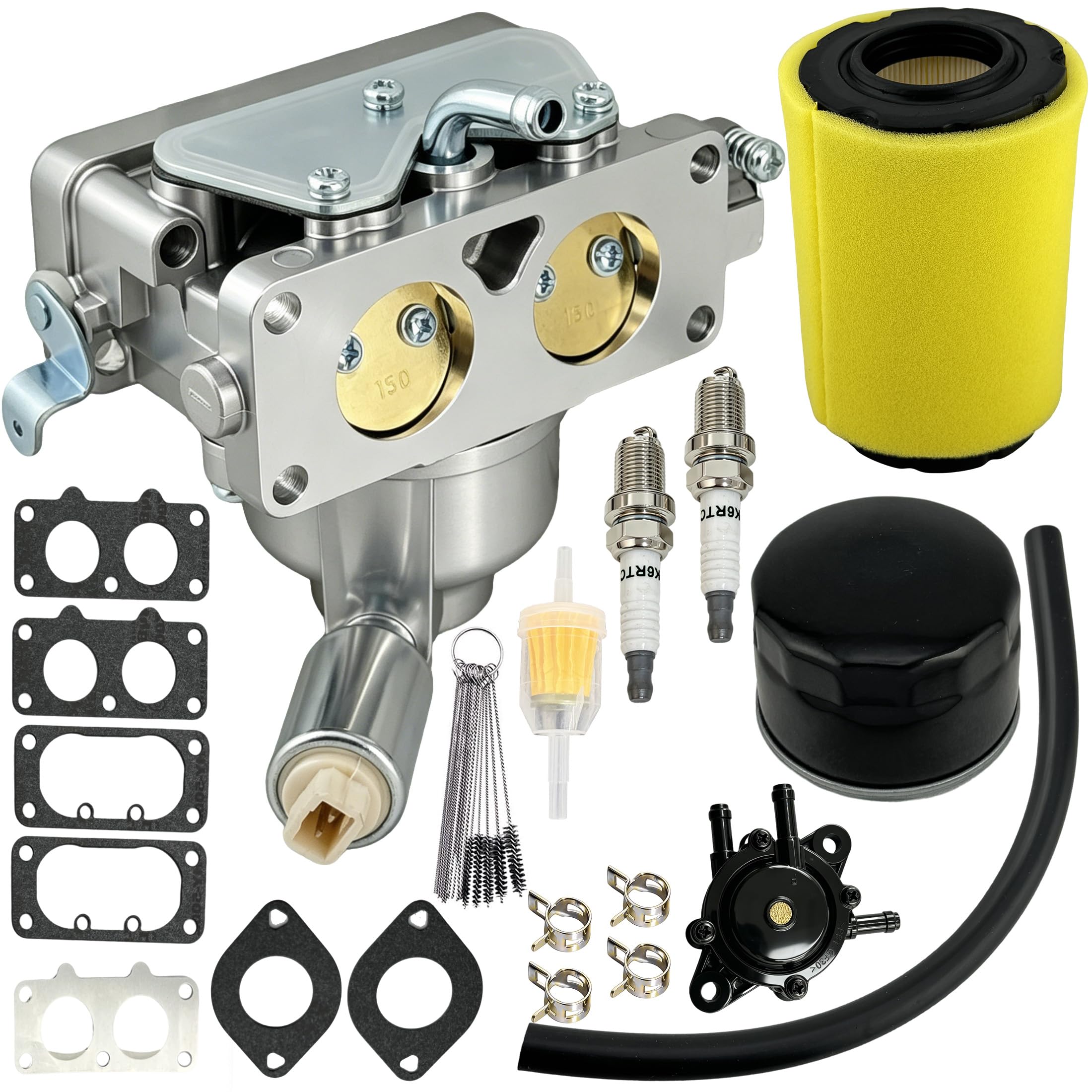 MIA11461 Carburetor with Air Oil Filter for John Deere D125 D130 D140 D170 LA155 LA165 LA175 X130R X140 X165 Z235 Z245 Z255 Z425 Zero Turn Mower, Replaces Nikki 795967 V-Twin 22HP-27HP Engine