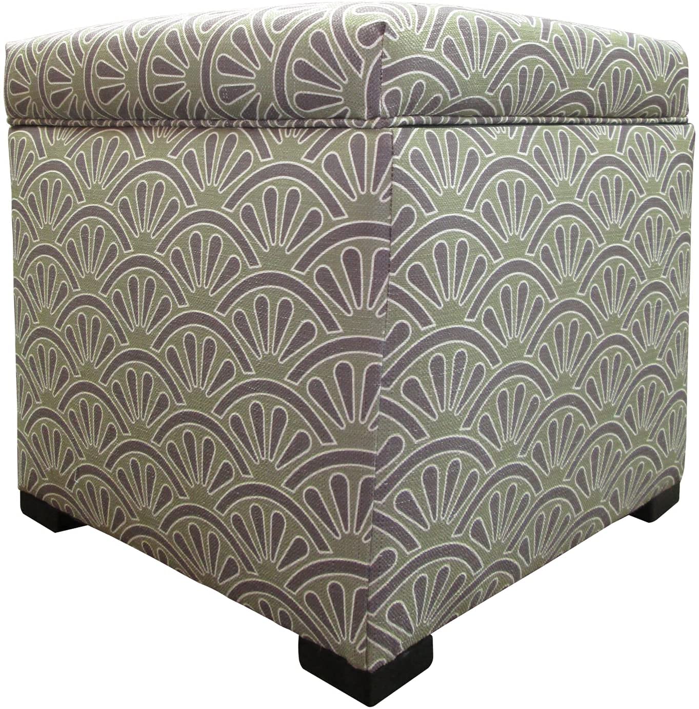 Sole Designs Tami Collection Modern Contemporary Bedroom Storage Ottoman, 18", Purple