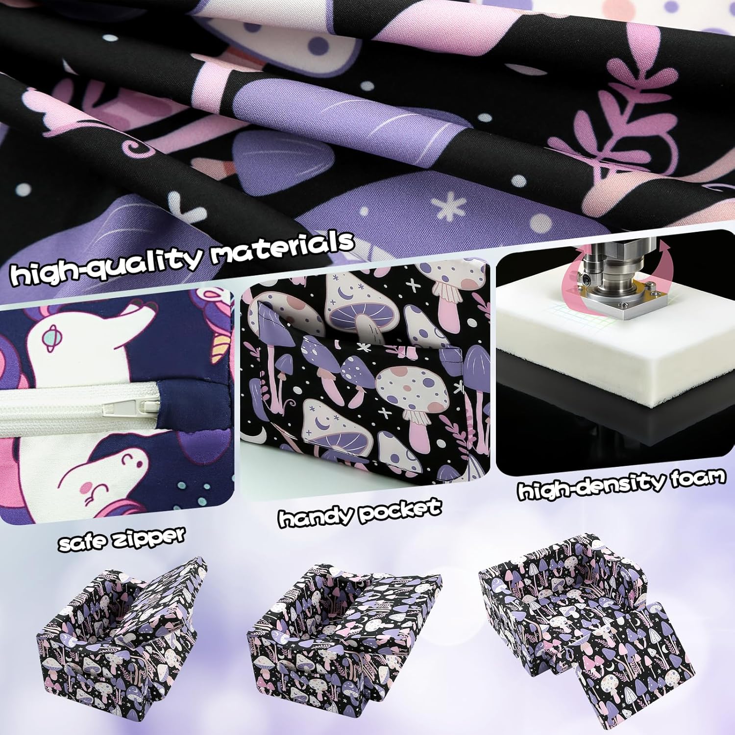 MeMoreCool Toddler Couch Chair – Foldable Kids Sofa for Ages 1–3, Fold-Out Bed with Side Pocket, Comfy & Washable Detachable Cover | Cute Patterns | Lightweight Lounger for Playroom, Naptime, Gifting - Image 8