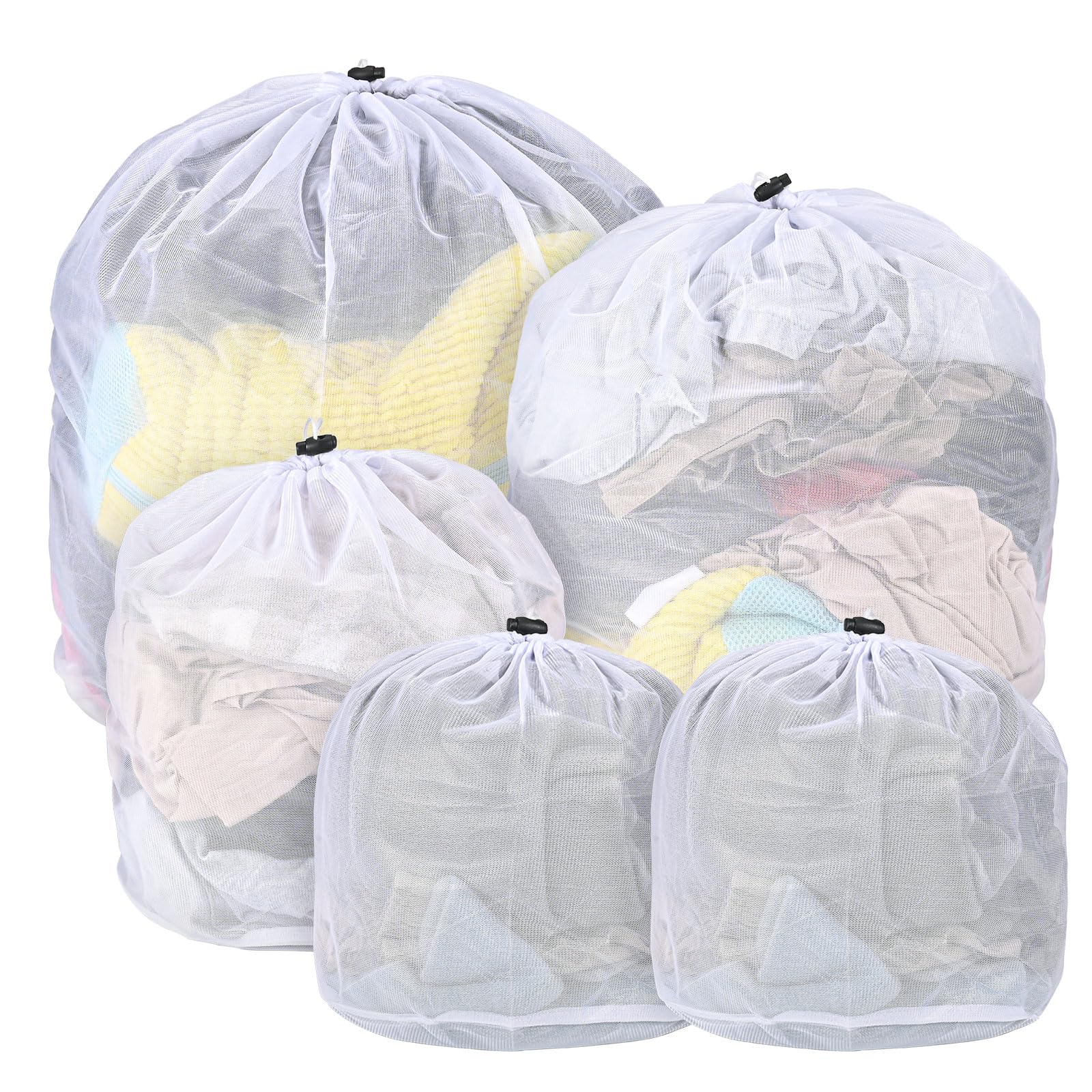 5 Filets à Linge Machine - 4 Tailles Différentes - Protection Vêtements Délicats - Lavage Et Séchage