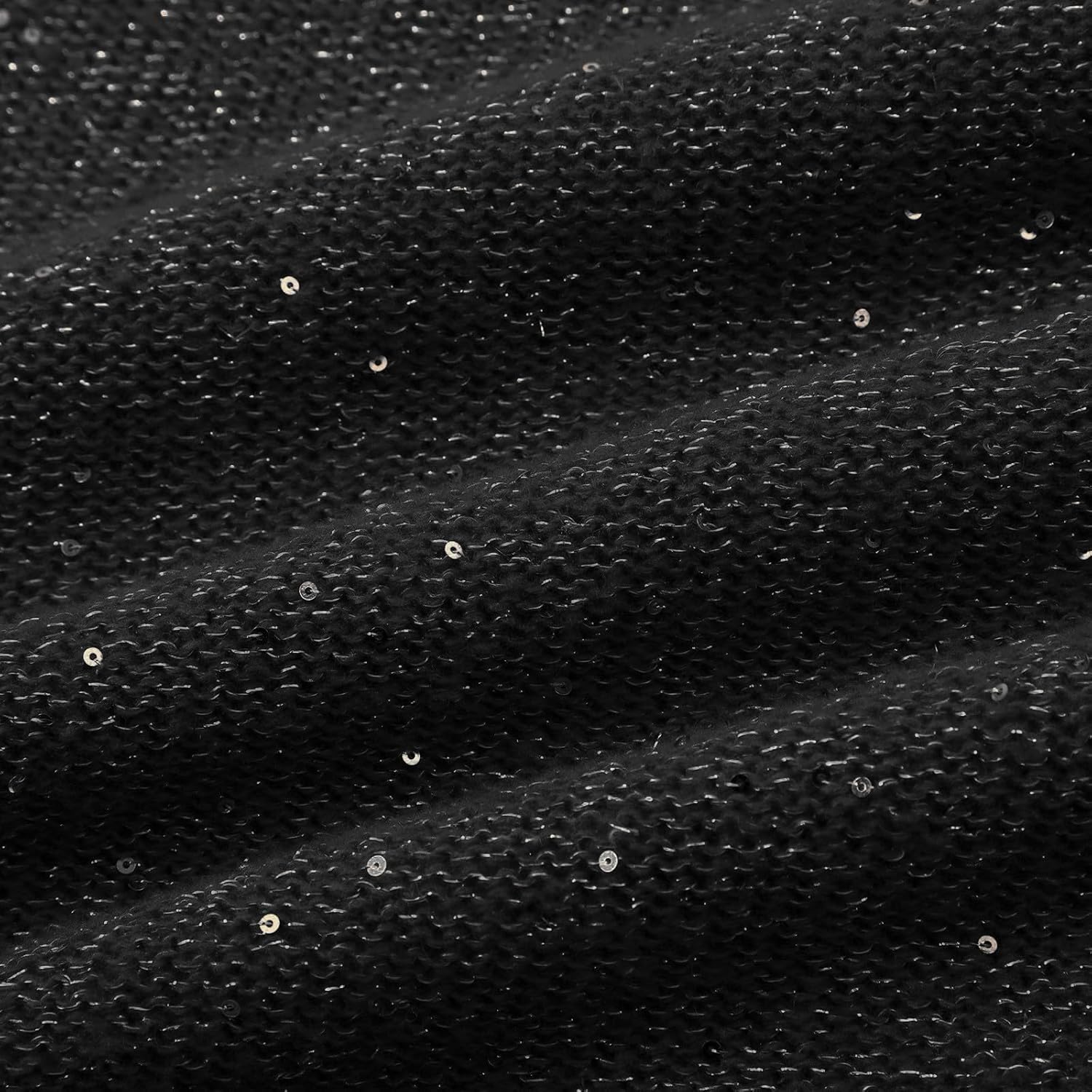 Sequined Tops for Women Evening Long Sleeve Crewneck Sparkly Glitter Sliver Printed Fashion Dressy Party Club Shirts - Image 7