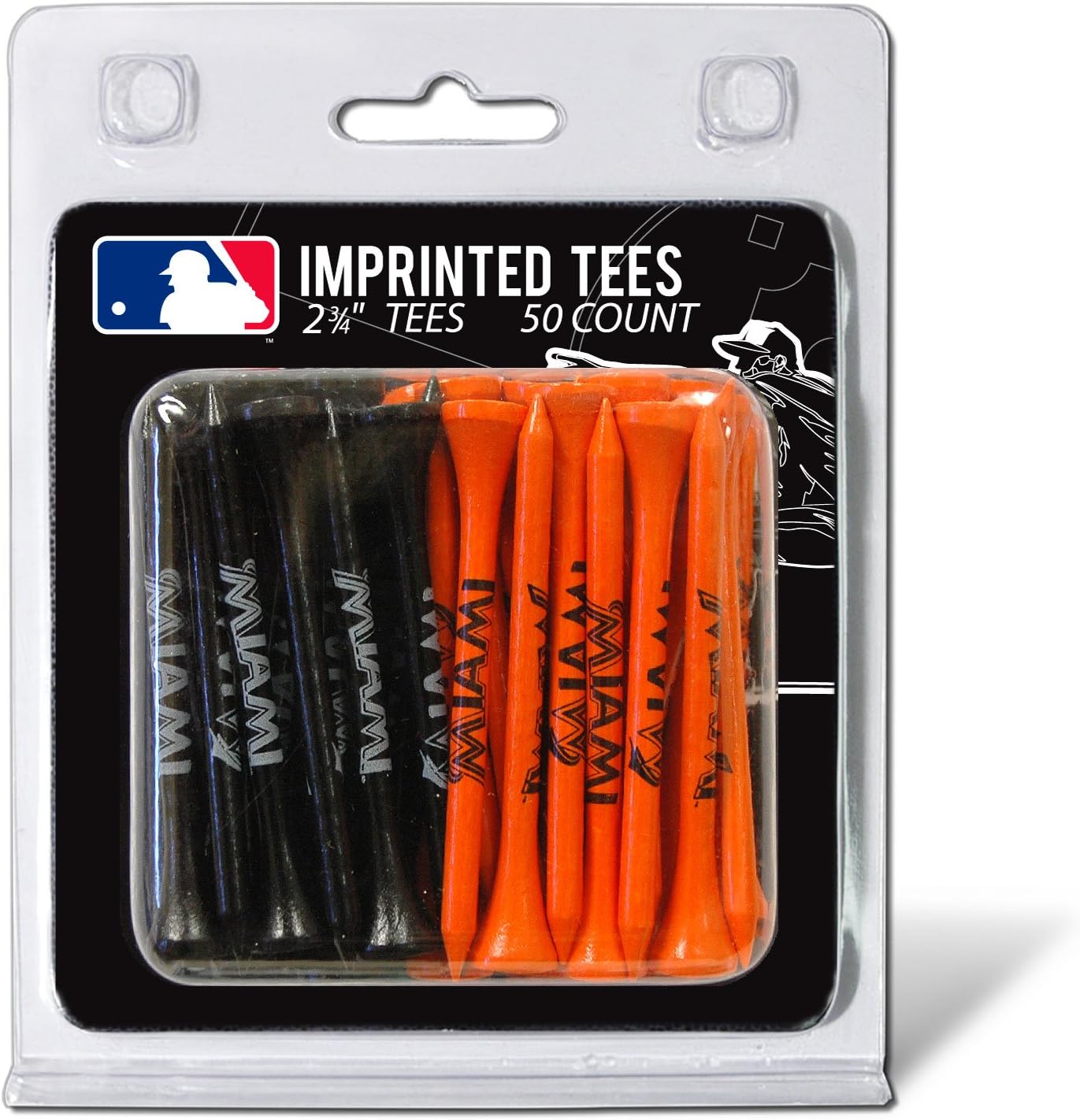 Team Golf MLB Mens Pack of 50 Golf Tees