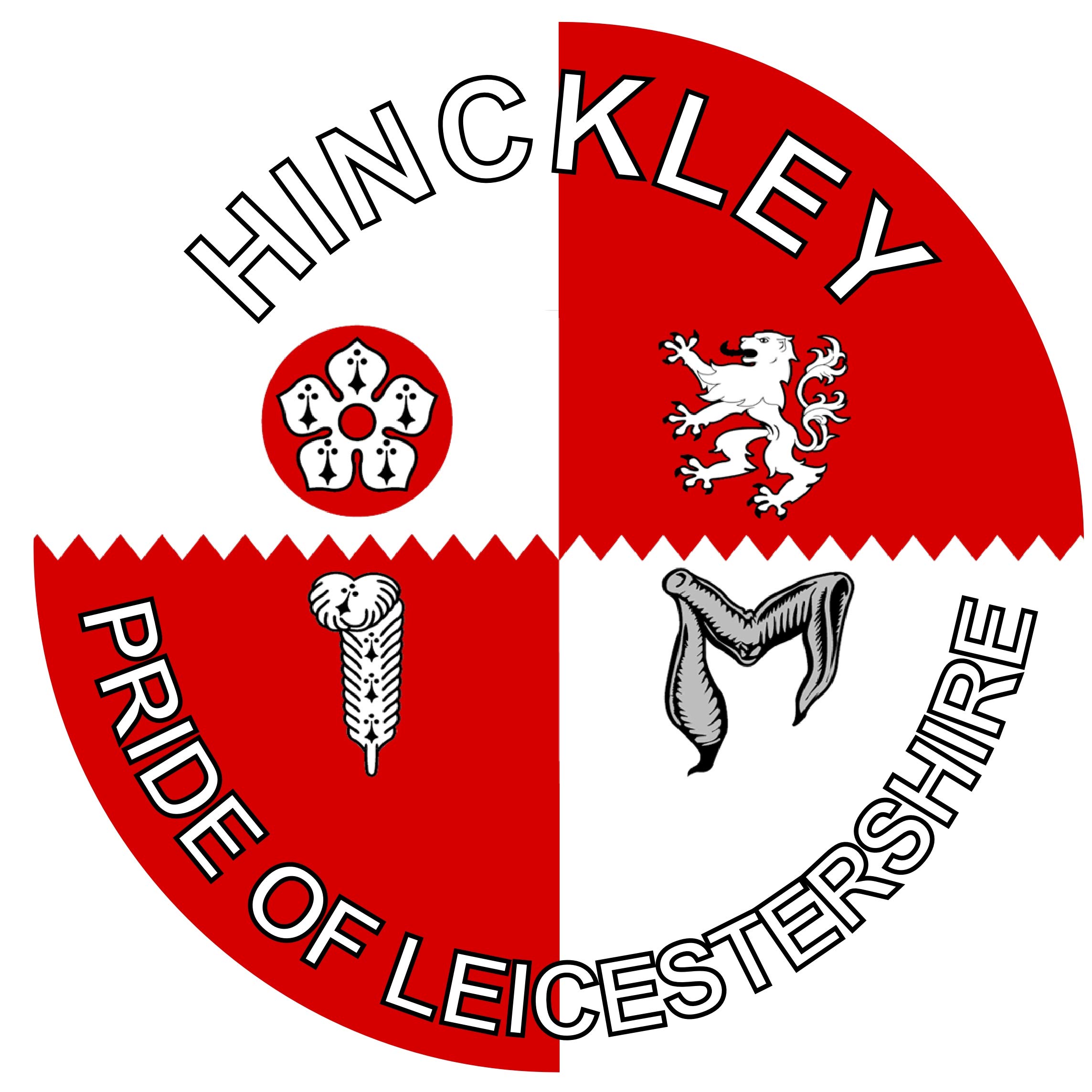 Baked Bean Store Multi Hinckley - Pride Of Leicestershire - (Two Pack) 80Mm Diameter Car Bumper Window Decal Sticker