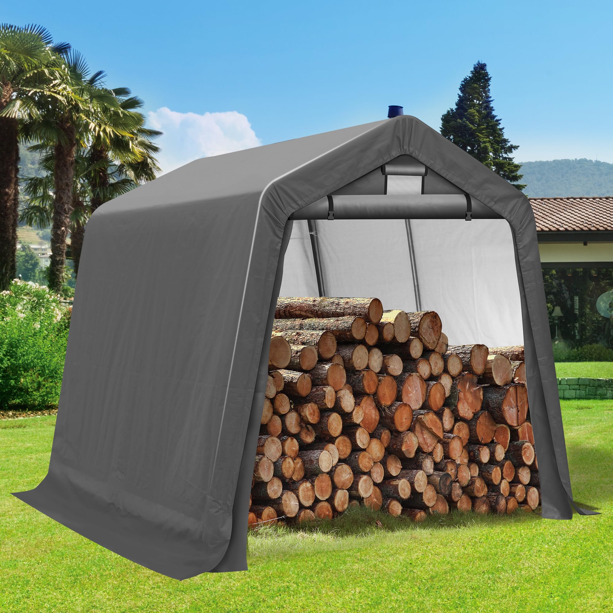 RINKO 5×8 TARP 輪行 タープ Versatile Cloth Amazon.com : 8x8 Ft Outdoor Storage Shelter, Waterproof Portable