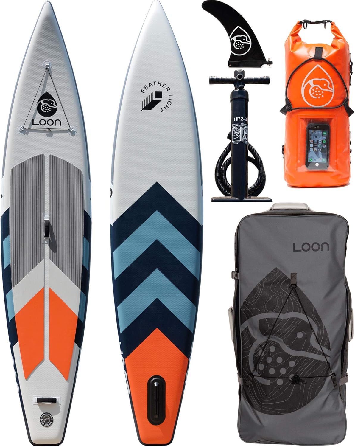 Loon Inflatable Stand Up Paddle Board iSUP Package - Feather Light Tour 12'6"