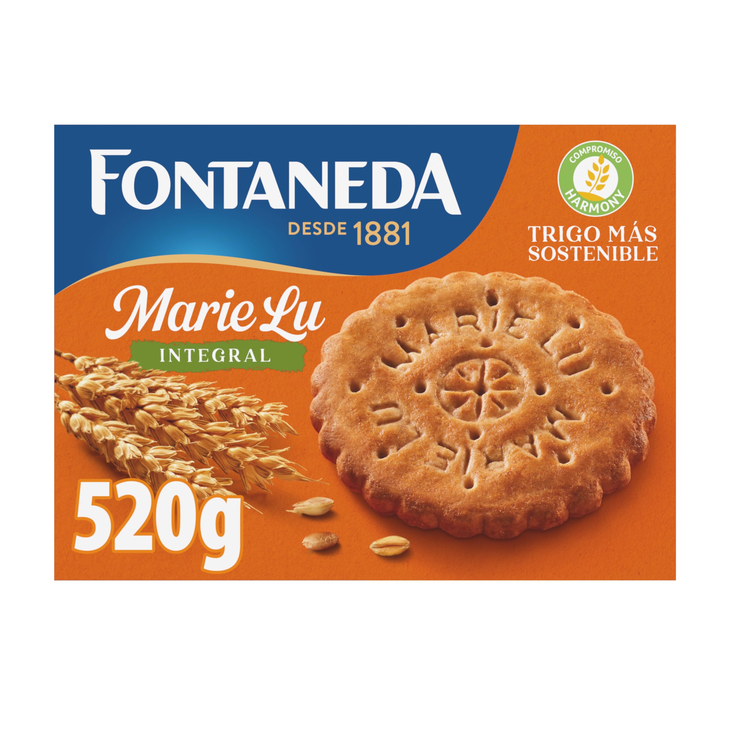 Fontaneda MarieLu Integral Galletas 65% Cereales Fibra 520 g
