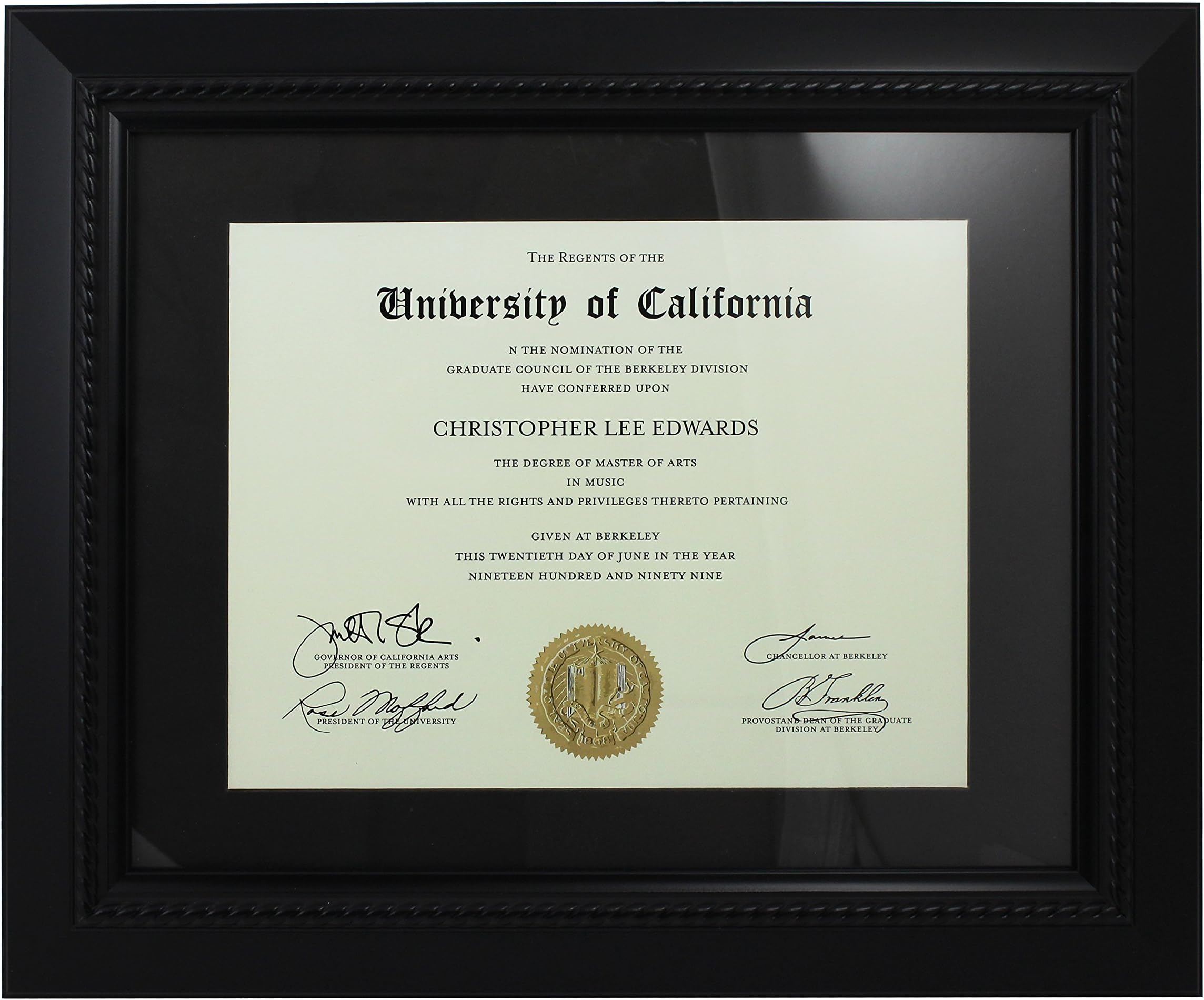 Azzure Home Document Picture Frame- Document Frame Made to Display Papers, 11 x 14 Inch opening - Document Frame, Certificate Frame, University Diploma Frame, Graduation Frame, Easy to hang- Black