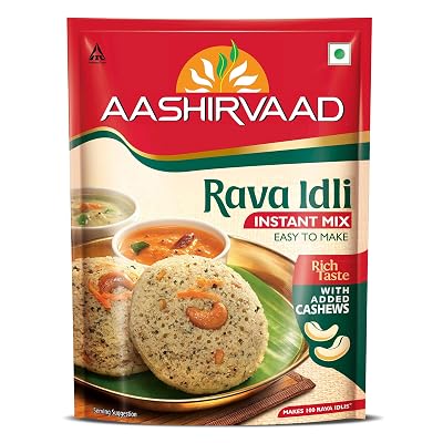 Aashirvaad Rava Idli Instant Mix, 1kg Pack, Easy to Make | 50 Rava Idlis in 3 Steps | Soft & Fluffy Idlis