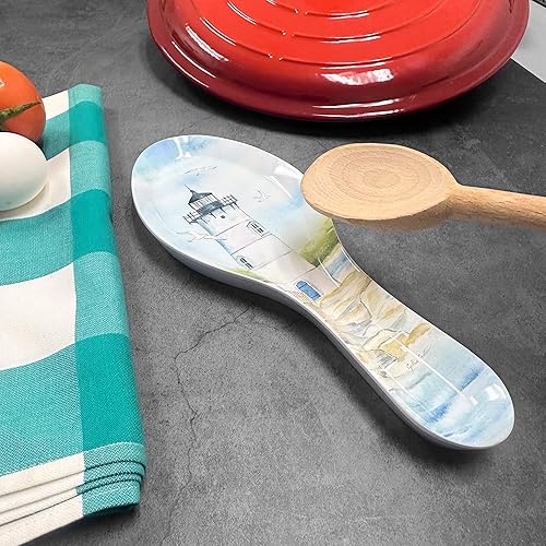 Miniatura 3 de UP ware - Soporte para cuchara de melamina de 9.625 pulgadas, soporte para utensilios de cocina, mesa de comedor (faro)