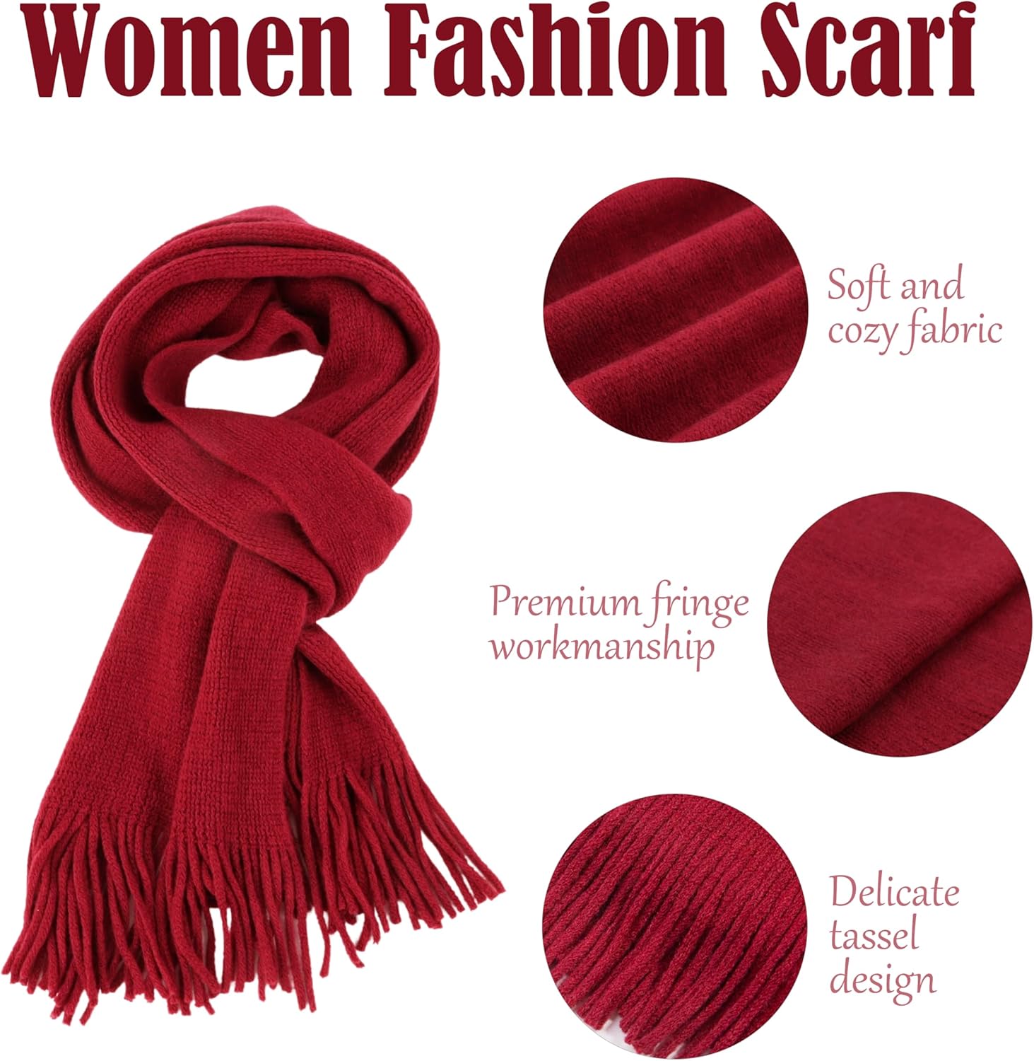 TopTie Personalized Scarf for Men and Women, Custom Embroidered Scarves with Logo - Image 7