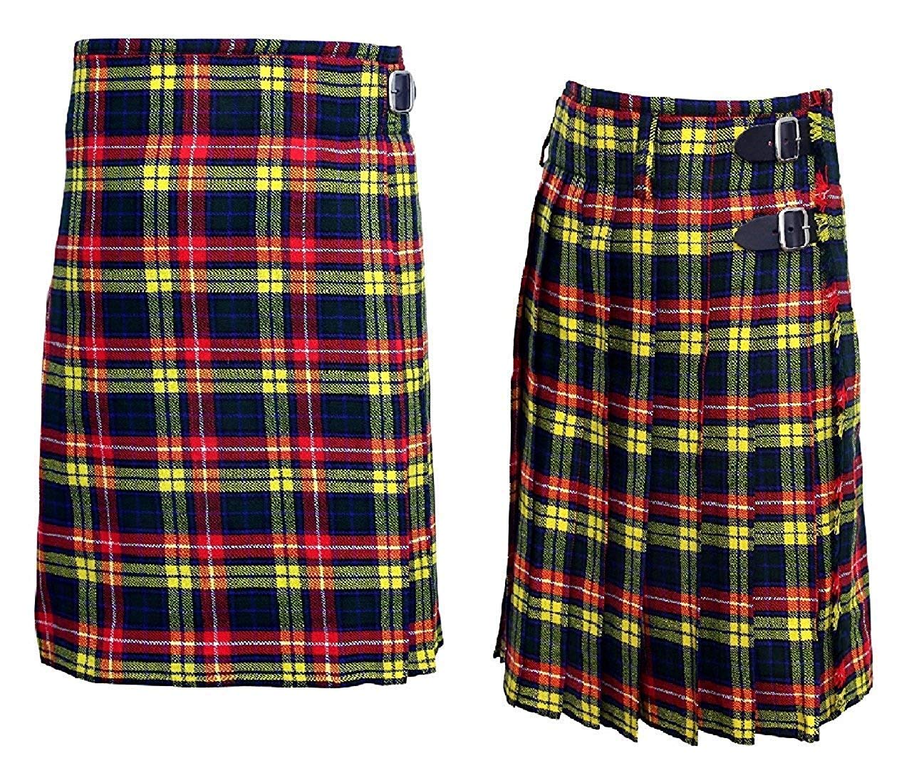 Shyne Kilts U.k Men's Mix 8 Yard Kilts Scottish Kilts 16Oz, Casual Kilt - Buchanan (38")