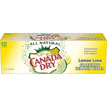 Canada Dry Lemon Lime Sparkling Seltzer Water, 12 fl oz cans, 12 pack