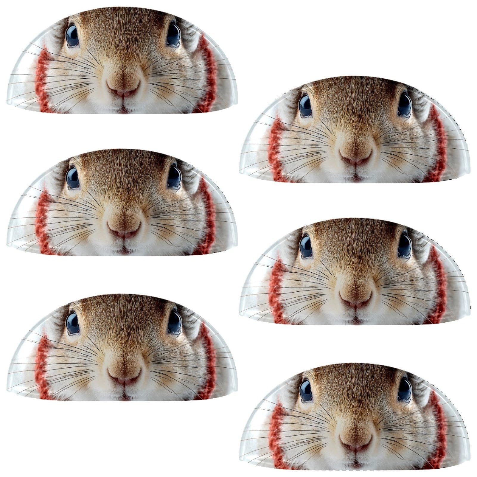 etoenbrc 6 Pcs 3.4 Inch PBT Cup Cabinet Pulls Christmas Hat Squirrel Drawer Handles, Kitchen Hardware Pulls for Cupboard,Wardrobe,Dresser Drawer