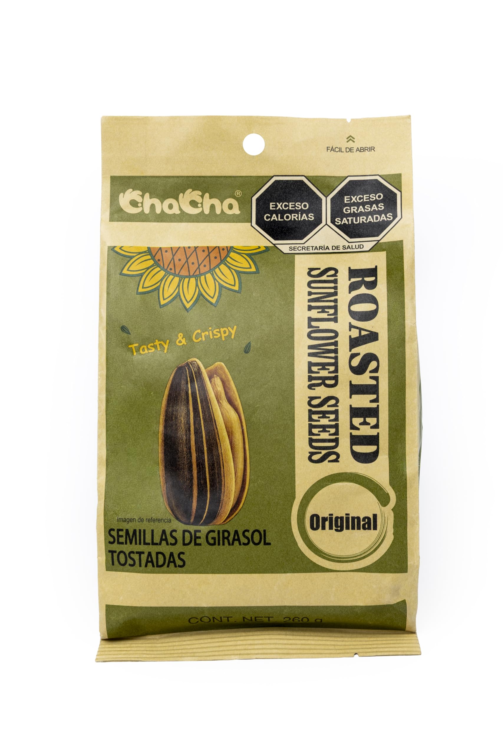 Cha Cha Sunflower Seeds (Roasted) 250g 100% Natural Flavor (16 Bags)