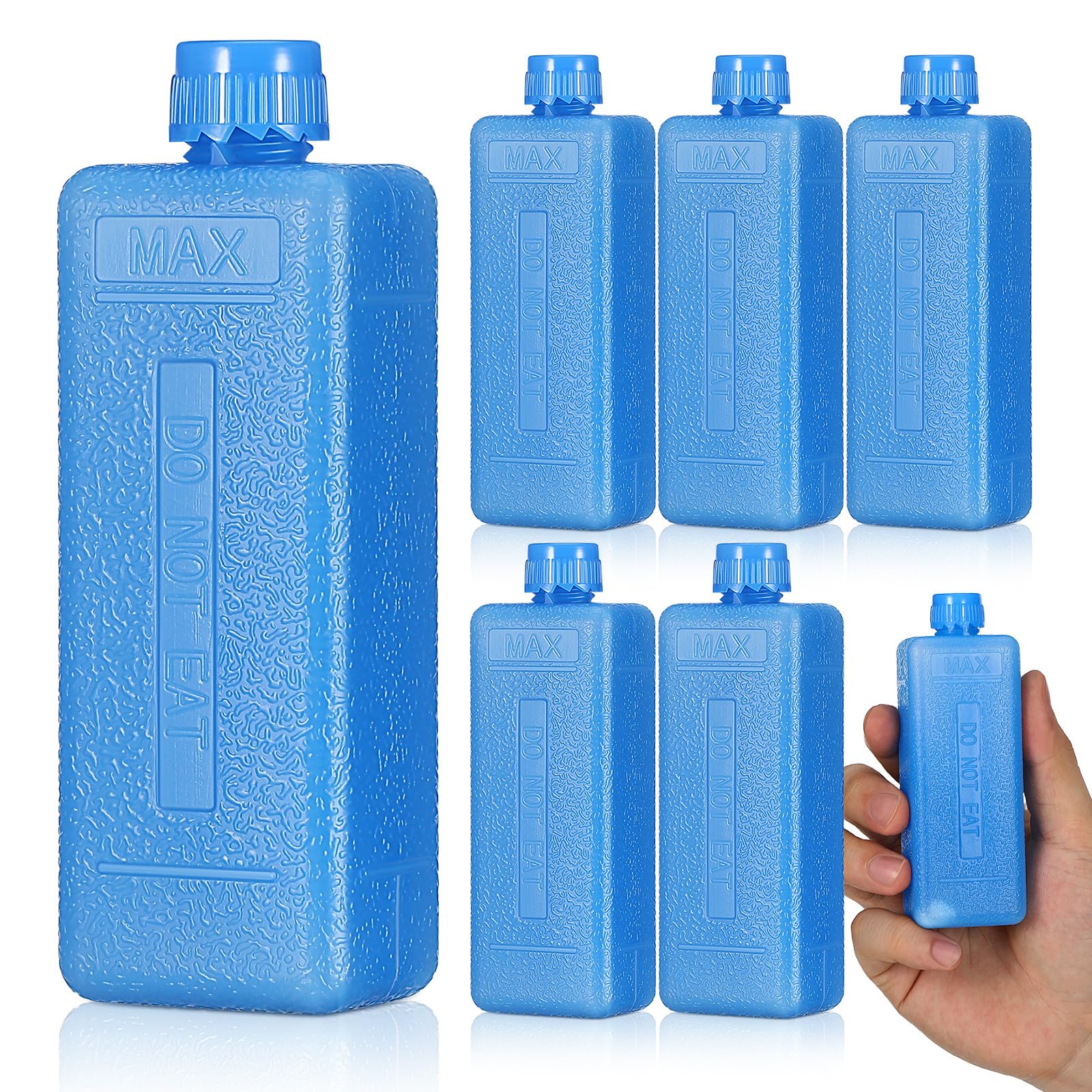 Alipis 8-pack Small Freezer Ice Packs Reusable Cooling Gel Blocks for Lunch Boxes, Coolers, Portable Air Conditioners, Camping, Picnics, And Shipping