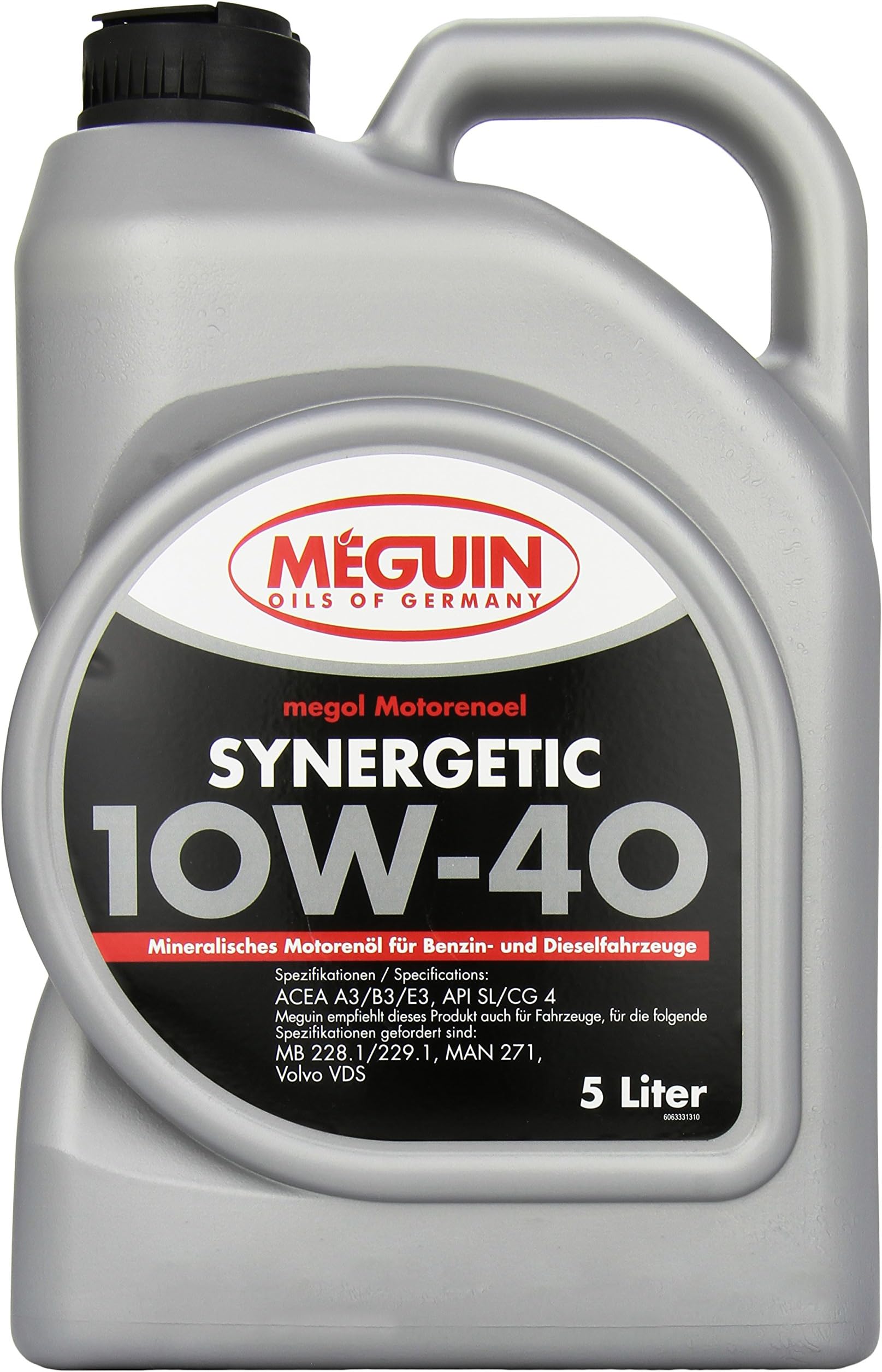 Meguin 6333 MEGOL Synergetic 10 W-40 Engine Oil 5 L