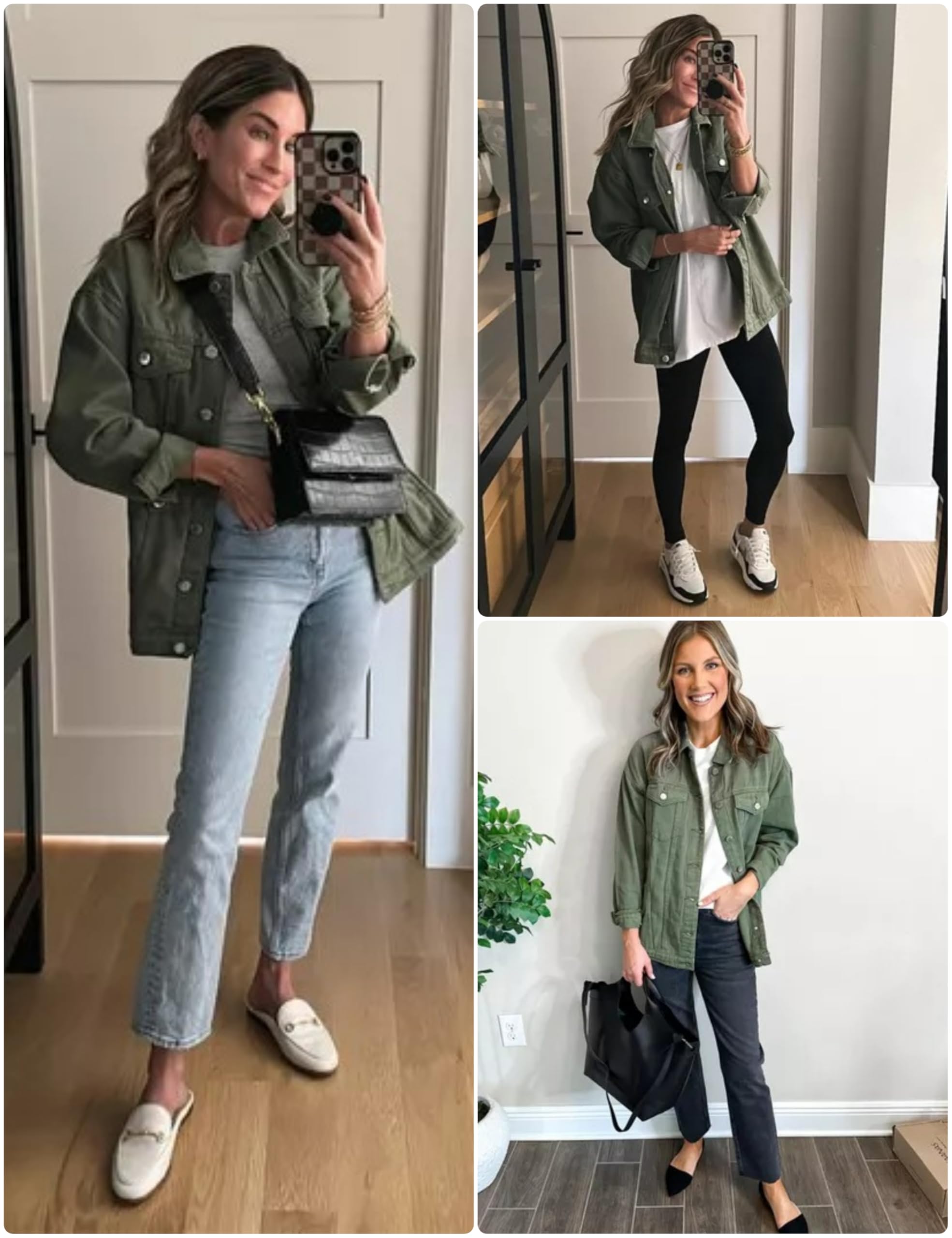 Omoone, Chaqueta vaquera de gran tamaño para mujer, abrigo motero