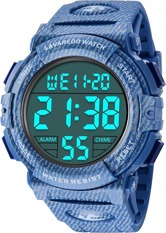 Amazon 腕時計 メンズ デジタル スポーツ 50メートル防水 おしゃれ 多機能 Led表示 アウトドア 腕時計 9 浅い藍色 メンズ 腕時計 腕時計 通販