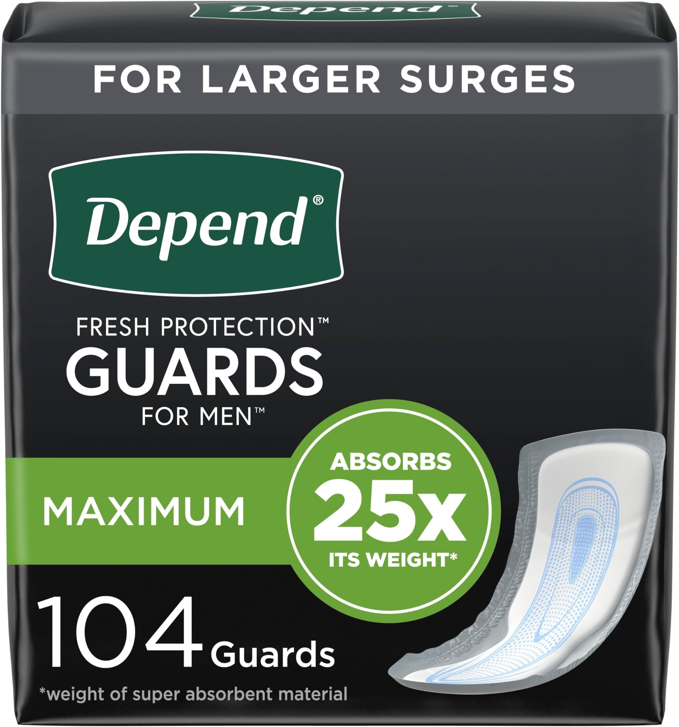 Amazon.com: Depend Incontinence Guards/Incontinence Pads for Men ...
