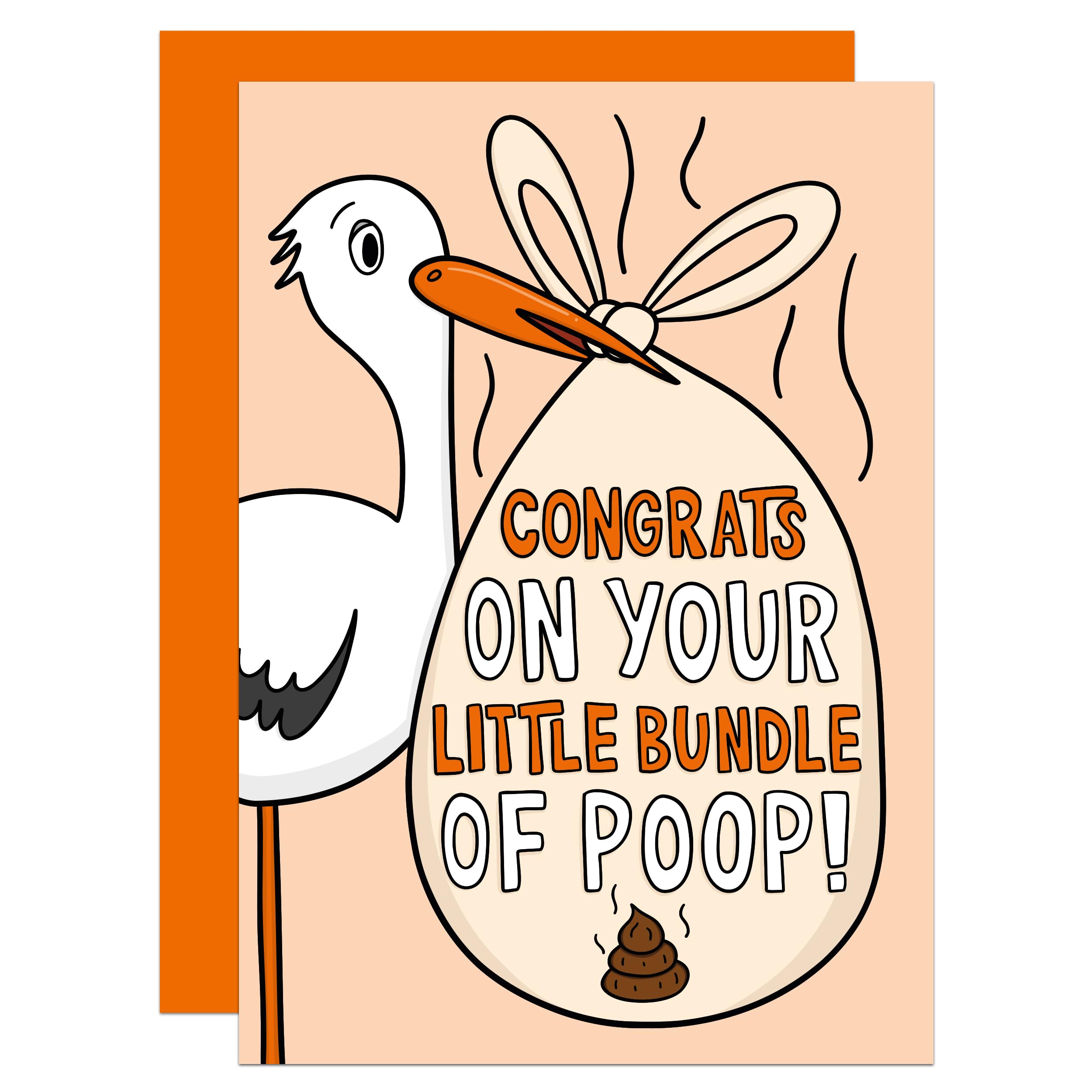 Baby Bundle A6 Card (Poop), Funny, Mum To Be, Cute Pregnancy, Expecting Mum, Poop, Dad To Be, Shower