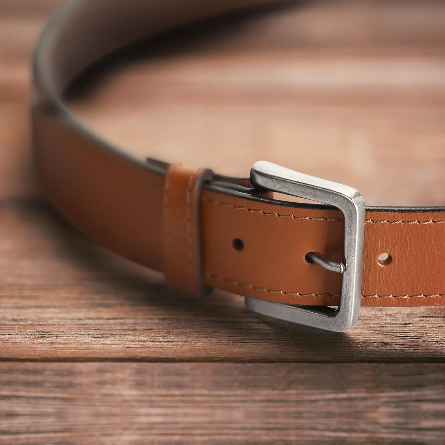 Wrangler Men’s Leather Belt, Country Casual Every Day Belt for Jeans - Image 6