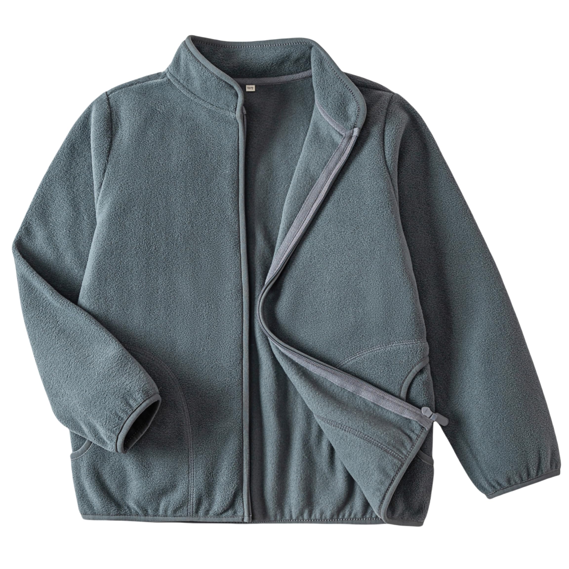 Toddler Boys Girls Fleece Jacket Lightweight Fall Spring 2-12 Years | Soft Anti-Pilling Fleece, Lightweight Fit, Easy Zip-Up, Hand-Warm Pockets, Windproof Stand-Up Collar, Wear Alone or as Layer